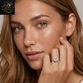 Cushion Cut Diamond Halo Engagement Ring | 18K  Yellow Gold Promise Ring | Gift For Her