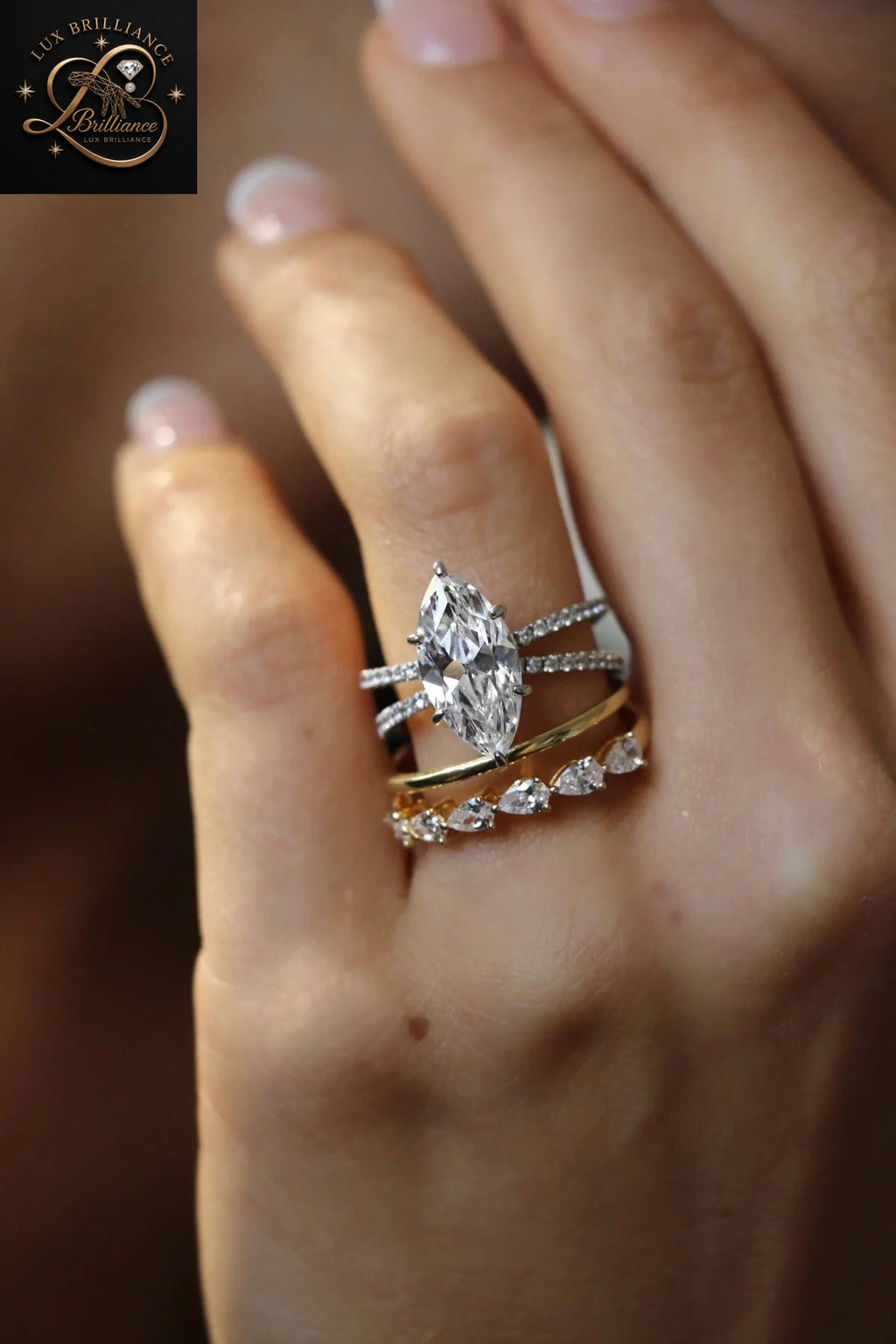 14k Yellow Gold Marquise Cut Diamond Engagement Ring | Wedding  Anniversary Gift Ring For Her