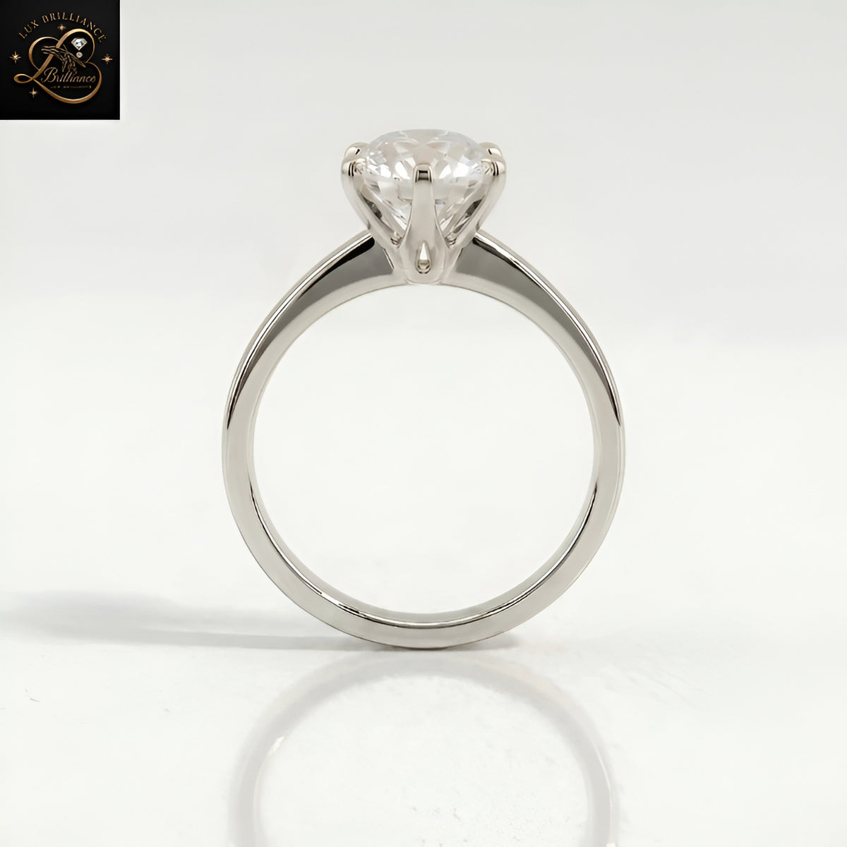 6-Prong Round Solitaire Engagement Ring | Brilliant Lab Diamond Wedding Ring | Gift For Her