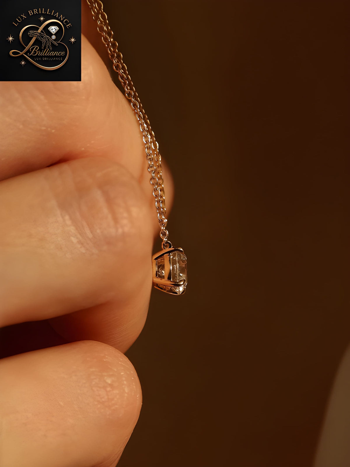 Dainty Round Brilliant Cut Diamond Pendant | Minimalist Gold Chain | Fine Jewelry