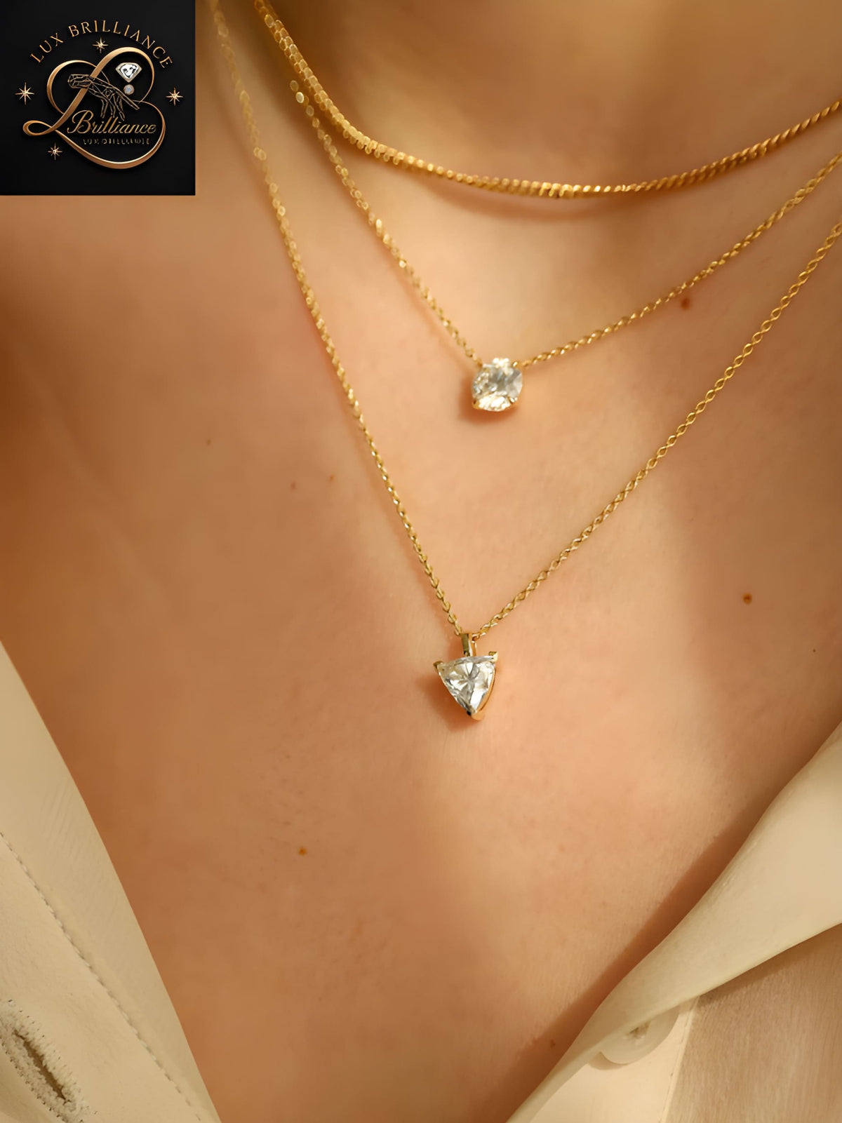 Dainty Round Brilliant Cut Diamond Pendant | Minimalist Gold Chain | Fine Jewelry