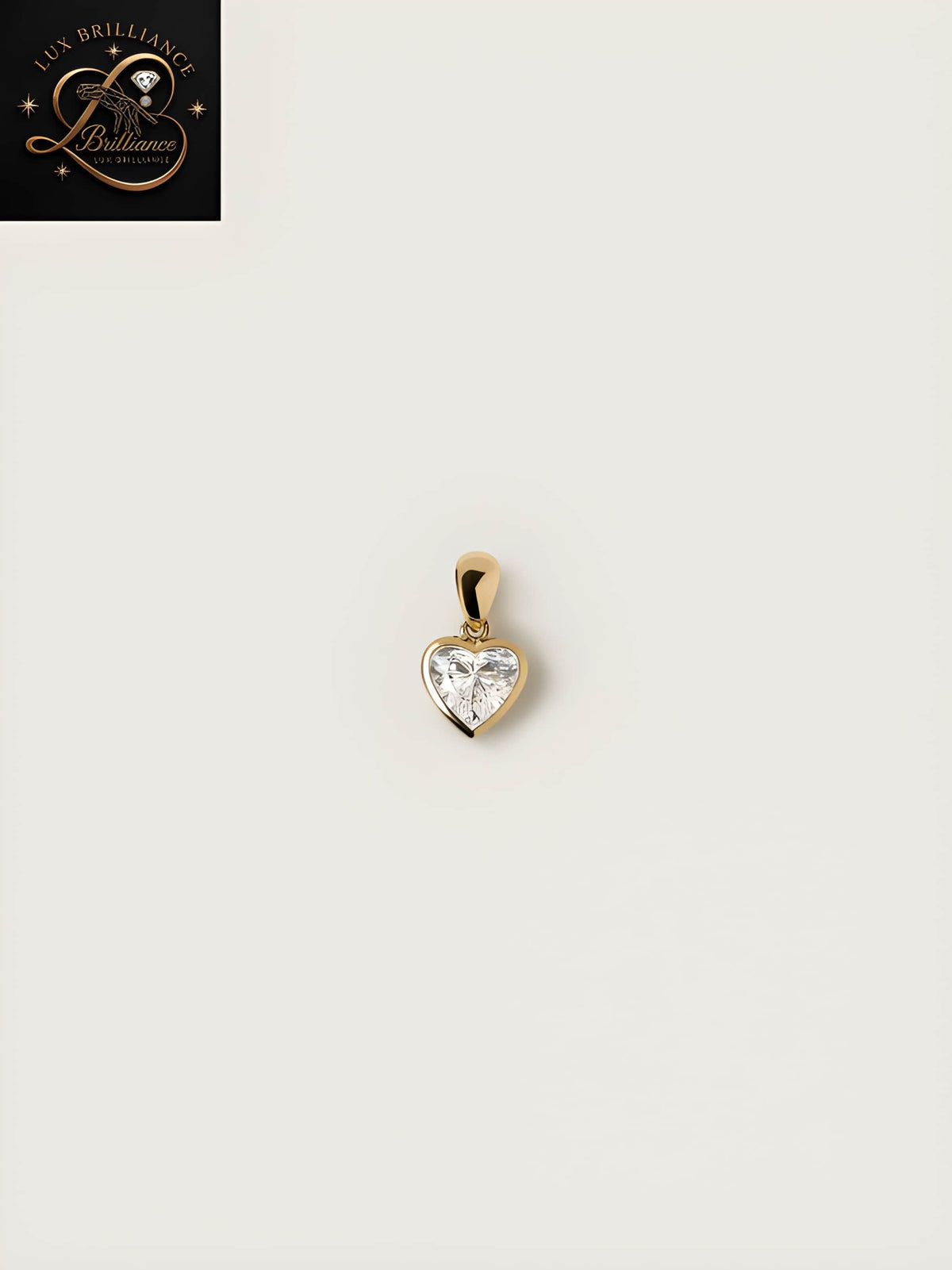 Heart Cut Diamond Bezel Pendant Necklace in 18K Gold | Birthday Gift