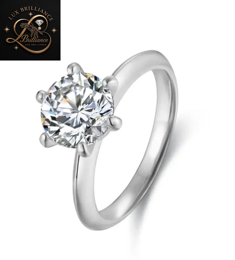Classic 6-Prong Round Cut Diamond Solitaire Engagement Ring | Anniversary Promise Girt Ring