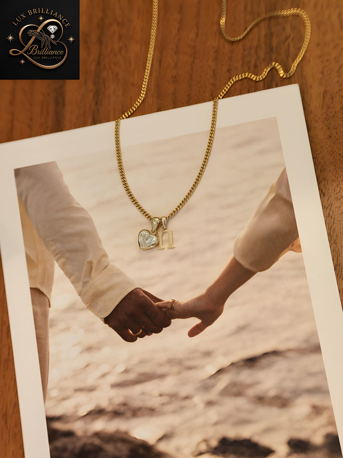 Heart Cut Diamond Bezel Pendant Necklace in 18K Gold | Birthday Gift