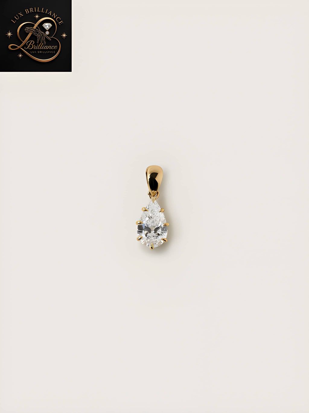Floating Pear Cut Diamond Drop Choker Necklace | 18k Gold | Fine Jewelry