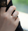 2 Ct Asscher Cut Diamond Ring | Bezel Set Solitaire Ring | Gift For Her