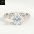 2CT Round Cut Solitaire Engagement Ring | 18K Lab Ground 4 Prong - Pave Diamond Ring | Gift For Her (Copy)