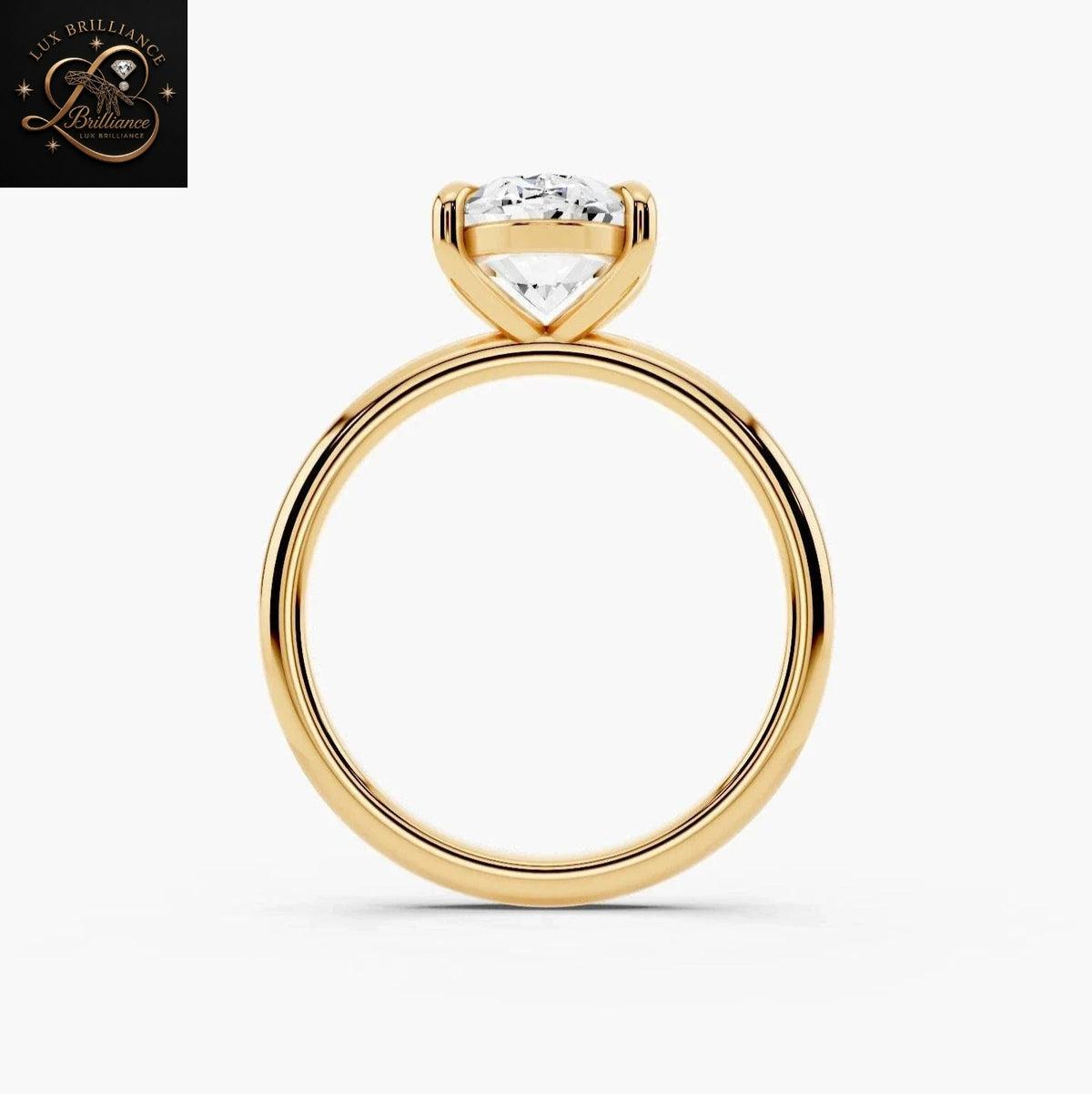 Oval Cut Solitaire Diamond Engagement Ring | 4 Prong Minimalist Ring | Gift For Her