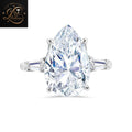 2Ct Pear Cut Diamond Engagement Ring | Teardrop Baguette Side Stones Ring | Anniversary Gift (Copy)