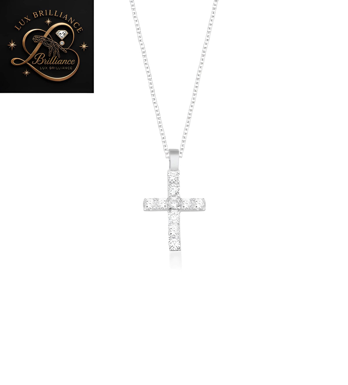 Classic Round Diamond Cross Pendant Necklace in 18K Gold | Fine jewelry