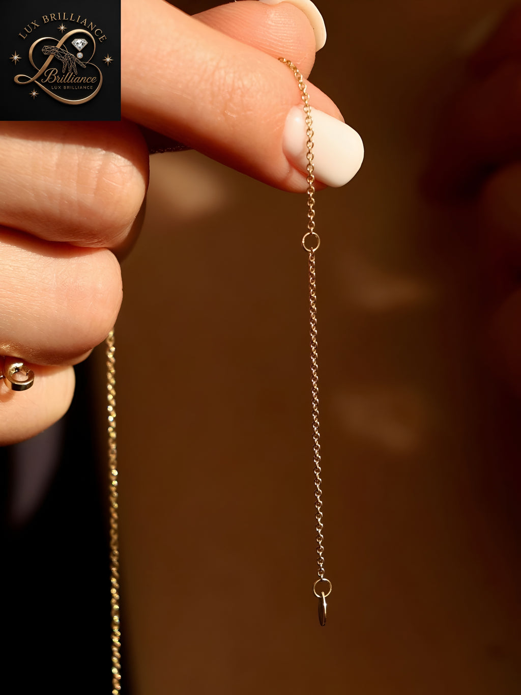 Modern Triangle Diamond Pendant Necklace in 14K Gold | Dainty Gold Chain Necklace Gift