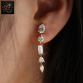 Fancy Multi-Cut Diamond Drop Earrings | Pear, Emerald & Marquise Dangles
