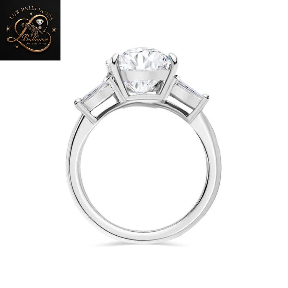 2Ct Pear Cut Diamond Engagement Ring | Teardrop Baguette Side Stones Ring | Anniversary Gift (Copy)