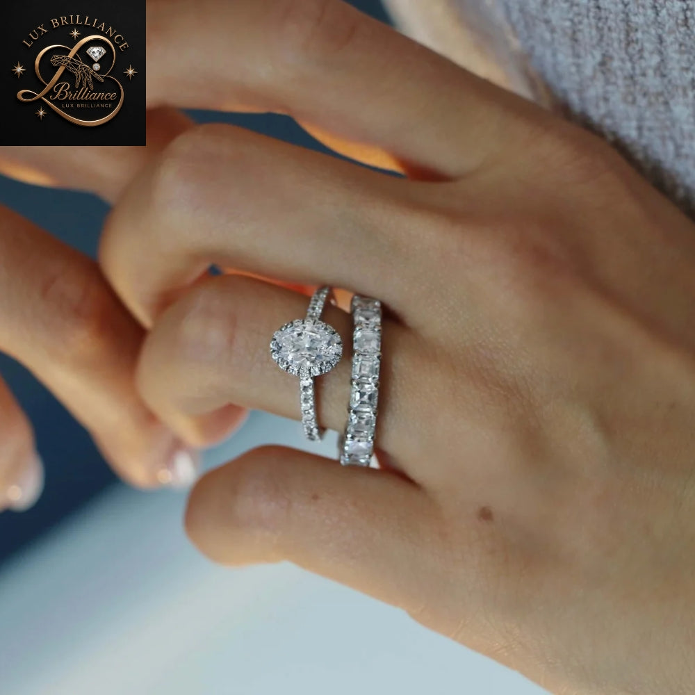 1.25Ct Oval Cut Diamond Halo Engagement Ring | Delicate Micro-Pave Halo 14K White Gold Ring | Wedding Ring For Her