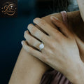 Round Brilliant Diamond Halo Engagement Ring | White Gold Solitaire Ring | Wedding Ring