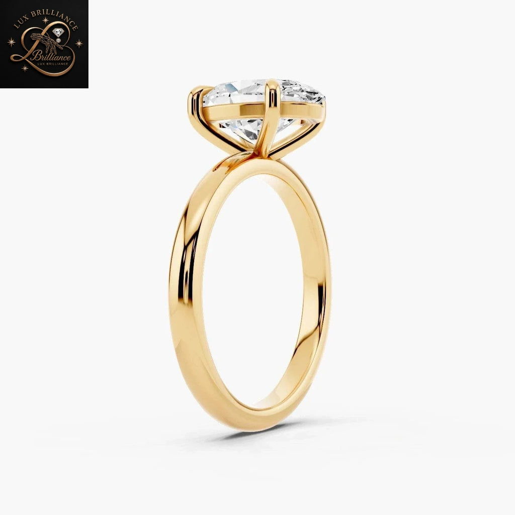 Oval Cut Solitaire Diamond Engagement Ring | 4 Prong Minimalist Ring | Gift For Her