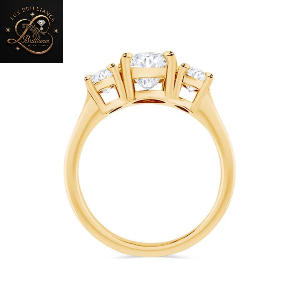 Oval Cut Three Stone Lab Ground Diamond Engagement Ring | Oval Trilogy Timeless Ring | Gift For Her (Copy) (Copy) (Copy) (Copy)