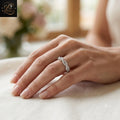 Round Cut Twisted Vine Pave Band | White Gold Lab Diamond Elegant Eternity Band | Gift For Her