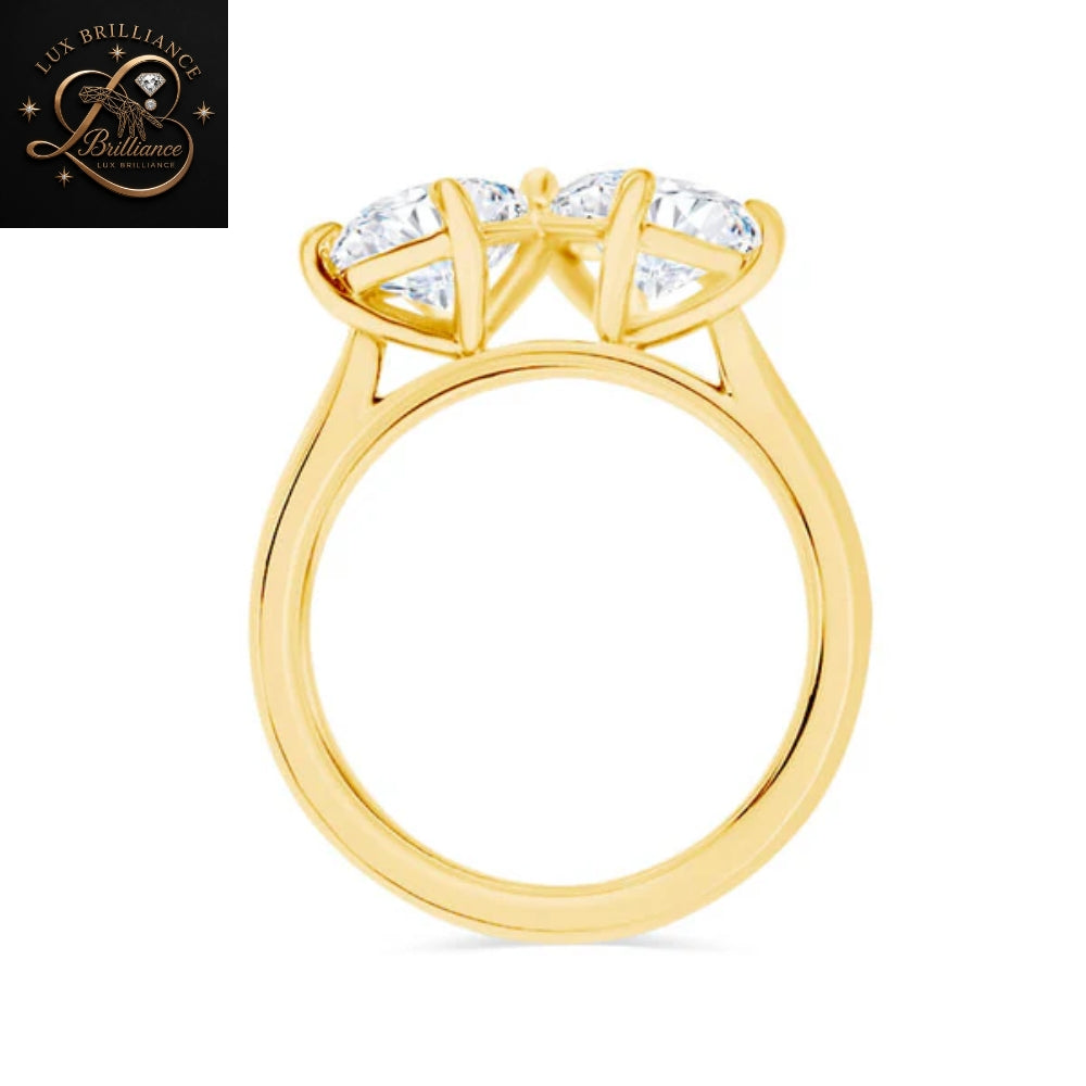 Toi et Moi Oval and Pear Cut Diamond Engagement Ring | Unique Two Stone Minimalist Ring | Gift For Her (Copy) (Copy) (Copy) (Copy) (Copy)
