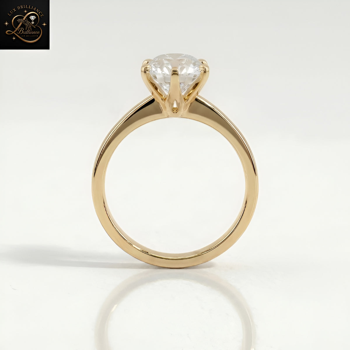 6-Prong Round Solitaire Engagement Ring | Brilliant Lab Diamond Wedding Ring | Gift For Her