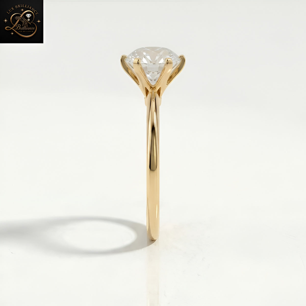 6-Prong Round Solitaire Engagement Ring | Brilliant Lab Diamond Wedding Ring | Gift For Her