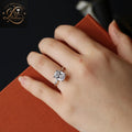 Elongated Cushion Cut Diamond Engagement Ring | 18k White Gold Ring | Gift For Ring