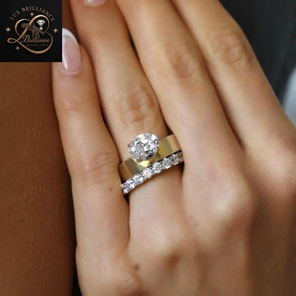 East-West Oval Cut Diamond  Engagement Ring / Yellow Gold Wide Band Ring / gift for her