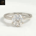 6-Prong Round Solitaire Engagement Ring | Brilliant Lab Diamond Wedding Ring | Gift For Her