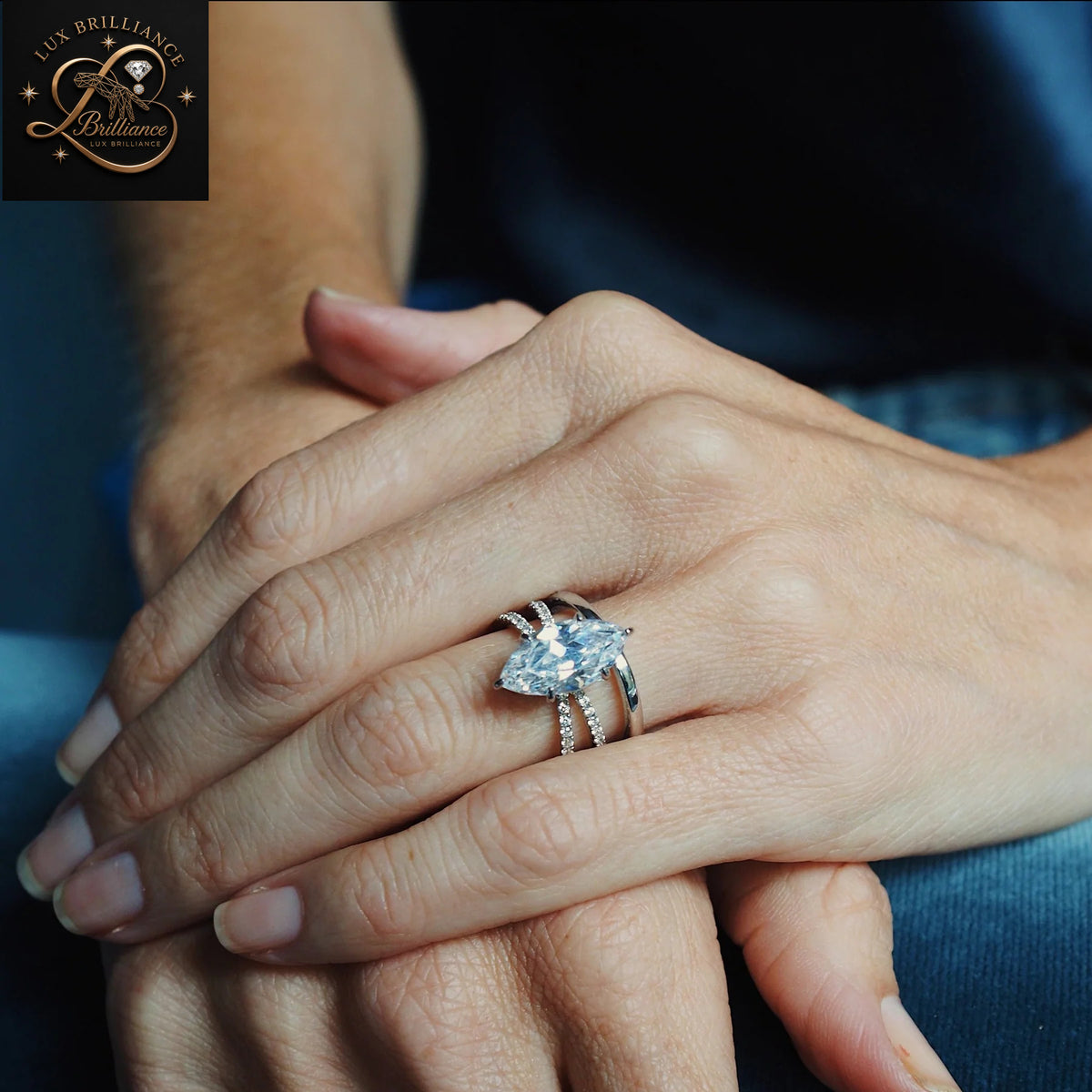 14k Yellow Gold Marquise Cut Diamond Engagement Ring | Wedding  Anniversary Gift Ring For Her