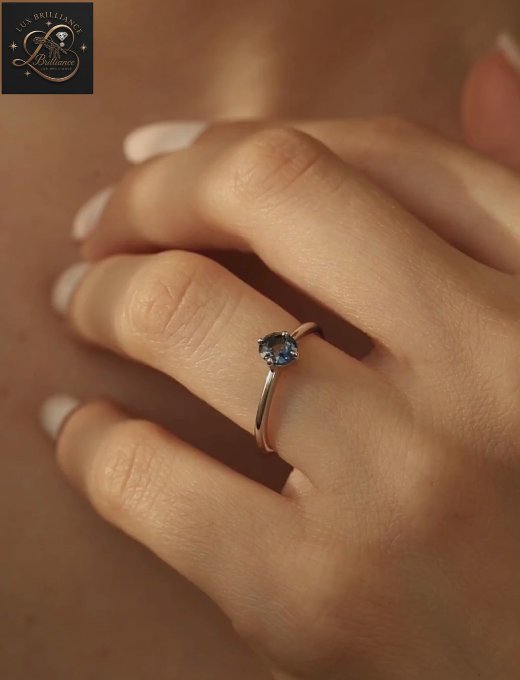 Oval Cut Ocean Blue Sapphire Engagement Ring | 14K Yellow Gold Cluster Band Vintage Inspired Ring