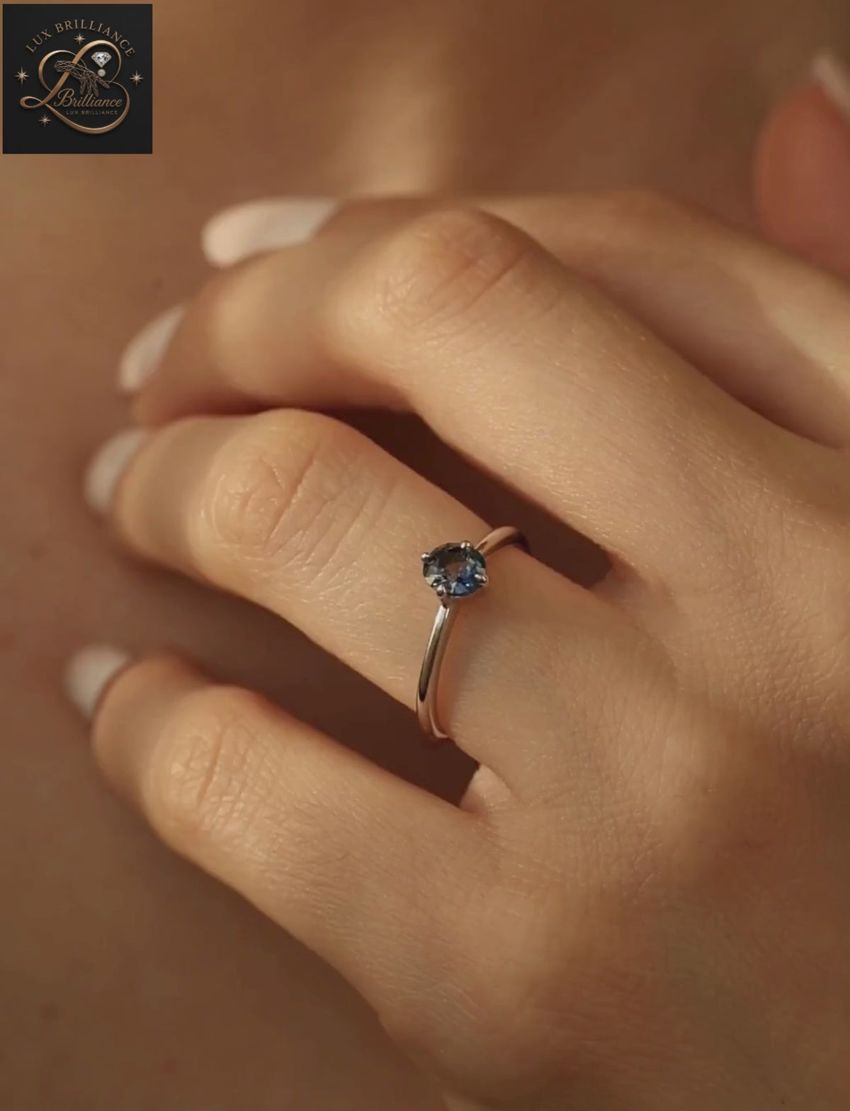 Oval Cut Ocean Blue Sapphire Engagement Ring | 14K Yellow Gold Cluster Band Vintage Inspired Ring