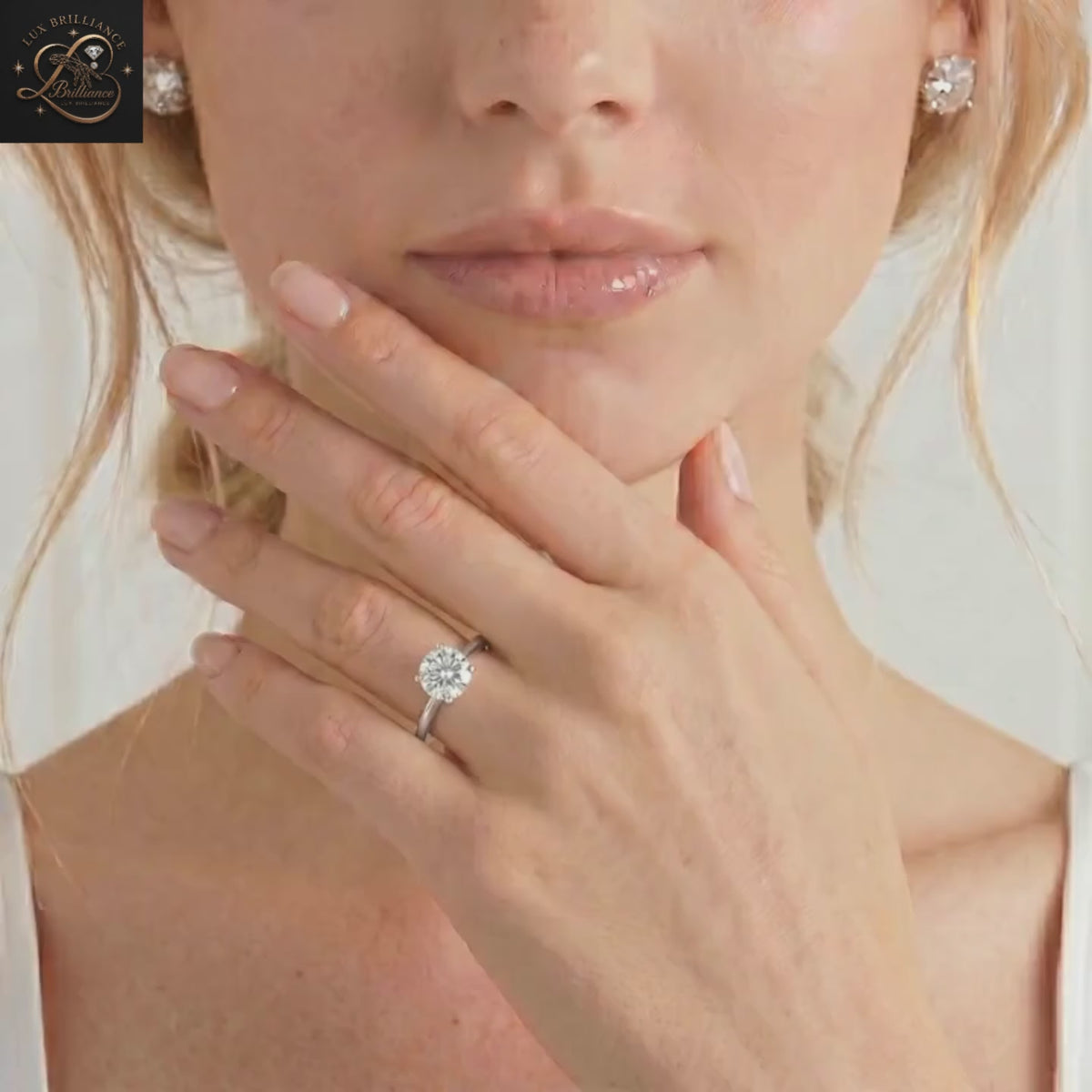 Classic Round Solitaire Engagement Ring | Brilliant Lab Diamond 4-Prong sleek Plain Band | Gift For Her (Copy)